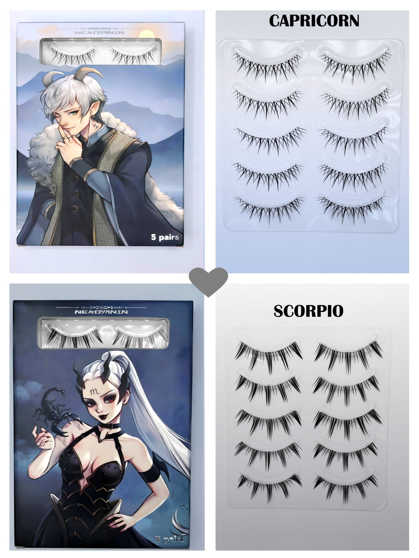 12 Zodiac Manhua/Anime Lashes bundle